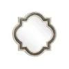 Decorative Mirrors-Kirkland's Home Distressed White Iron Quatrefoil Mirror, 29X29 In.