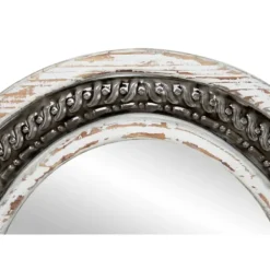 Decorative Mirrors-Kirkland's Home Distressed White Iron Quatrefoil Mirror, 29X29 In.