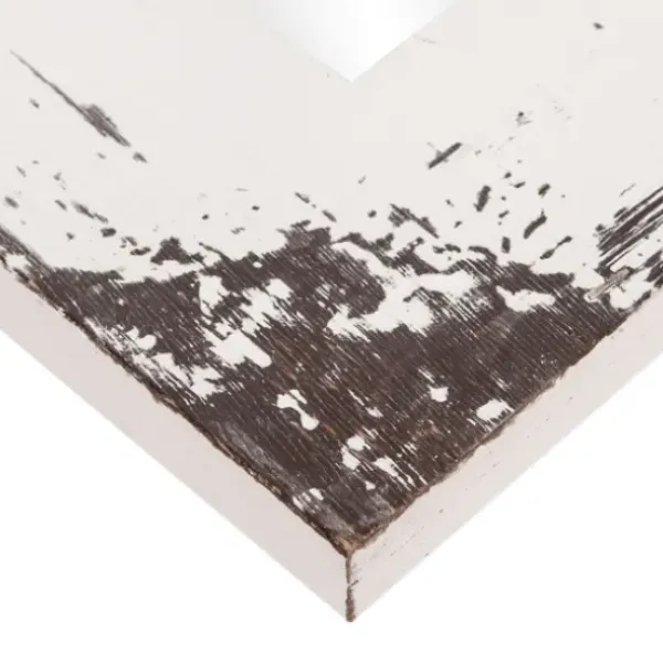 Decorative Mirrors-Kirkland's Home Distressed White Reclaimed Wood Wall Mirror
