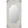Decorative Mirrors-Kirkland's Home Distressed White Scroll Framed Wall Mirror