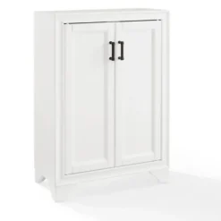 Bathroom Furniture-Kirkland's Home Distressed Wood Accent Cabinet White