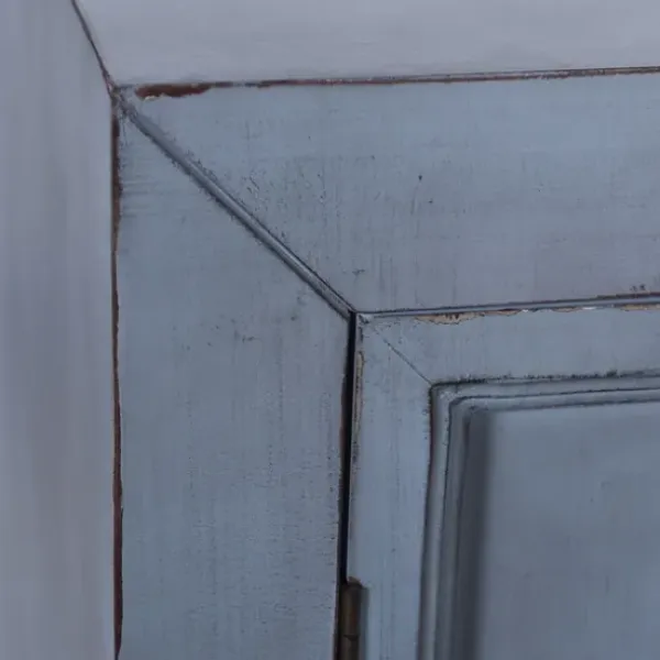 Cabinets & Sideboards-Kirkland's Home Distressed Wood 2-Door Cabinet Blue