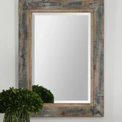 Decorative Mirrors-Kirkland's Home Distressed Wood Frame Wall Mirror