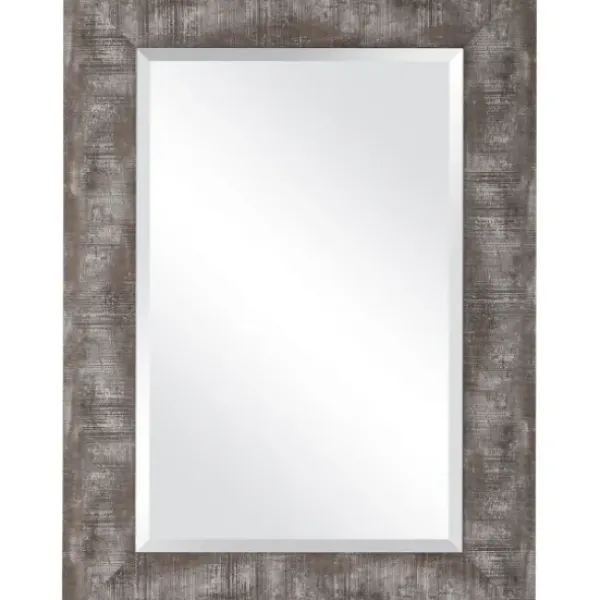 Decorative Mirrors-Kirkland's Home Distressed Wood Grain Framed Mirror
