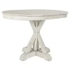 Dining Tables-Kirkland's Home Distressed Wood X Base Oval Dining Table White