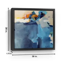 Canvas Art-Kirkland's Home Dizzy At The Edge Framed Canvas Art Print Blue