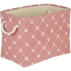 Baskets & Boxes-Kirkland's Home Dog Show Round Storage Bin, 15 In. Gray