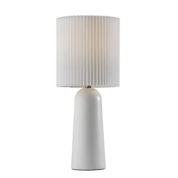 Table Lamps-Kirkland's Home Dome Pleated Shade Table Lamp White