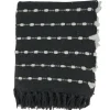 Blankets & Throws-Kirkland's Home Dotted Fringe Throw Blanket Black