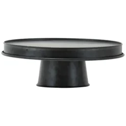 Decorative Trays-Kirkland's Home Dotted Shell Round Wooden Tray Black/Gray/Brown