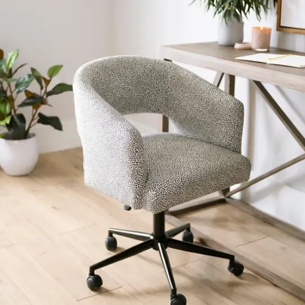 Office Furniture-Kirkland's Home Dotty Office Chair Gray