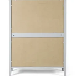 Cabinets & Sideboards-Kirkland's Home Dove Brazilian Pine Wood Five Drawer Chest Gray