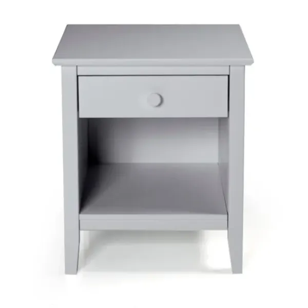 Nightstands-Kirkland's Home Dove Brazilian Pine Wood Nightstand Gray