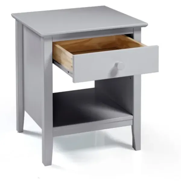 Nightstands-Kirkland's Home Dove Brazilian Pine Wood Nightstand Gray