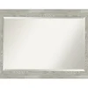 Decorative Mirrors-Kirkland's Home Dove Gray Scoop Frame Beveled Mirror, 42X30 In.