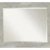 Decorative Mirrors-Kirkland's Home Dove Gray Scoop Frame Beveled Mirror, 34X28 In.