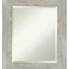 Decorative Mirrors-Kirkland's Home Dove Gray Scoop Frame Beveled Mirror, 22X26 In.