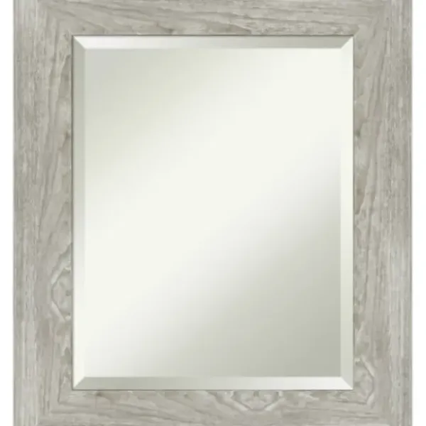Decorative Mirrors-Kirkland's Home Dove Gray Scoop Frame Beveled Mirror, 22X26 In.