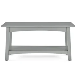 Benches & Ottomans-Kirkland's Home Dove Rustic Farmhouse Wood Bench Gray