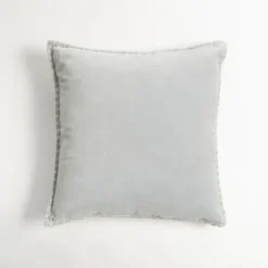 Pillows-Kirkland's Home Dove Velvet Riviera Throw Pillow Gray