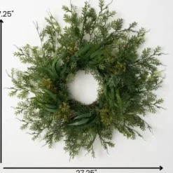Wreaths-Kirkland's Home Draping Fern Wreath, 27 In. Green