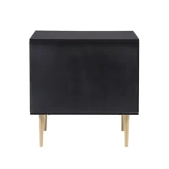 Nightstands-Kirkland's Home 2-Drawer Nightstand With Gold Hardware Black