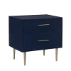 Nightstands-Kirkland's Home 2-Drawer Nightstand With Gold Hardware Blue
