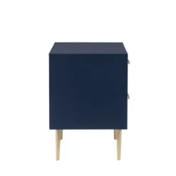 Nightstands-Kirkland's Home 2-Drawer Nightstand With Gold Hardware Blue