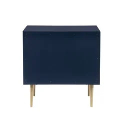 Nightstands-Kirkland's Home 2-Drawer Nightstand With Gold Hardware Blue