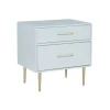 Nightstands-Kirkland's Home 2-Drawer Nightstand With Gold Hardware Gray
