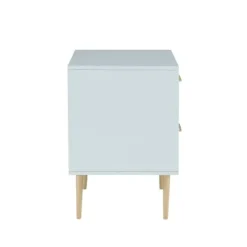 Nightstands-Kirkland's Home 2-Drawer Nightstand With Gold Hardware Gray