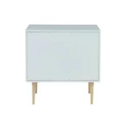 Nightstands-Kirkland's Home 2-Drawer Nightstand With Gold Hardware Gray