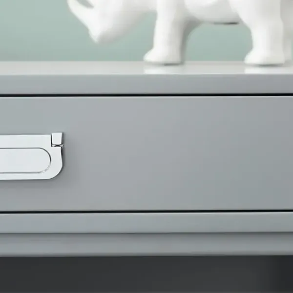 Office Furniture-Kirkland's Home 2-Drawer X-Frame Desk Gray