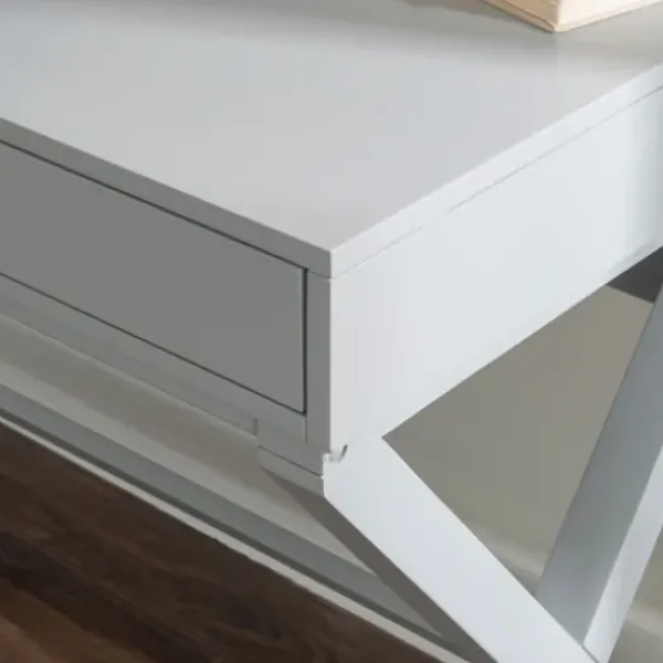 Office Furniture-Kirkland's Home 2-Drawer X-Frame Desk Gray