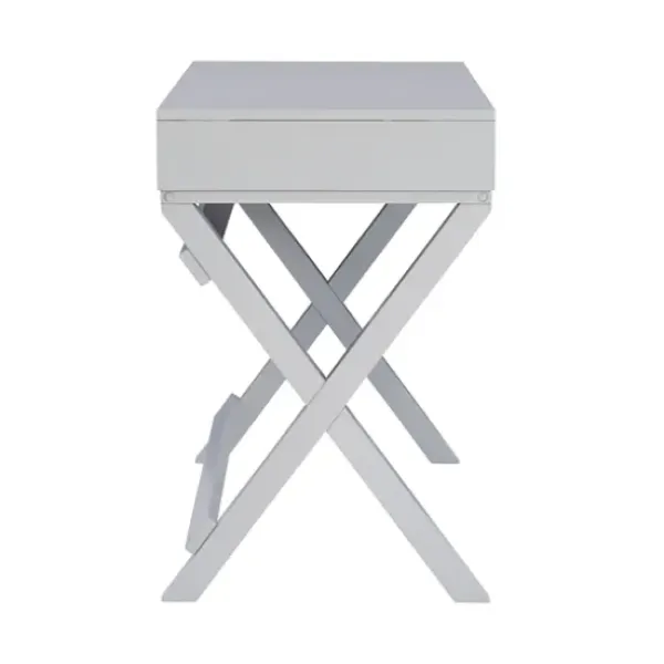 Office Furniture-Kirkland's Home 2-Drawer X-Frame Desk Gray