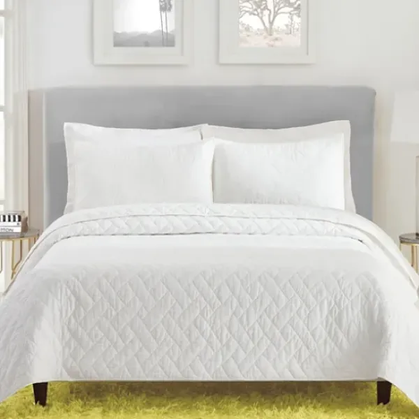 Bedspreads & Coverlets-Kirkland's Home Dream Weaver 3-Pc. Queen Coverlet Set White