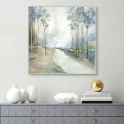 Framed Art-Kirkland's Home Dreamy Path Home Framed Wall Art Blue/White/Tan