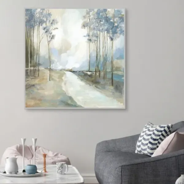 Framed Art-Kirkland's Home Dreamy Path Home Framed Wall Art Blue/White/Tan