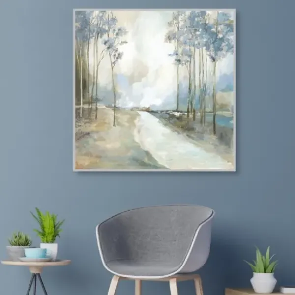 Framed Art-Kirkland's Home Dreamy Path Home Framed Wall Art Blue/White/Tan