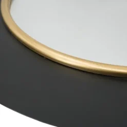 Decorative Mirrors-Kirkland's Home Drew Ii Black And Gold Round Led Mirror