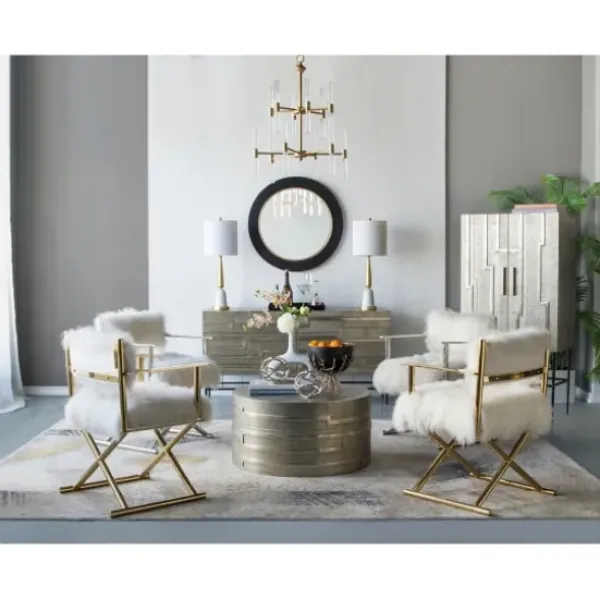 Decorative Mirrors-Kirkland's Home Drew Ii Black And Gold Round Led Mirror