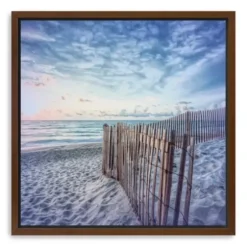 Framed Art-Kirkland's Home Dune Daybreak Framed Canvas Art Print Blue/White