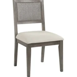 Dining Chairs-Kirkland's Home Dusty Gray Cane Back 2-Pc. Dining Chair Set White