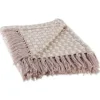 Blankets & Throws-Kirkland's Home Dusty Lilac Urban Check Throw Purple/Ivory