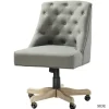 Office Furniture-Kirkland's Home Dylan Upholstered Office Chair Gray
