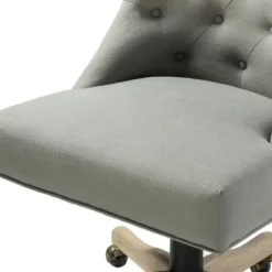 Office Furniture-Kirkland's Home Dylan Upholstered Office Chair Gray