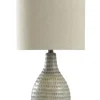 Table Lamps-Kirkland's Home Earth Tone Oak Table Lamp Gray