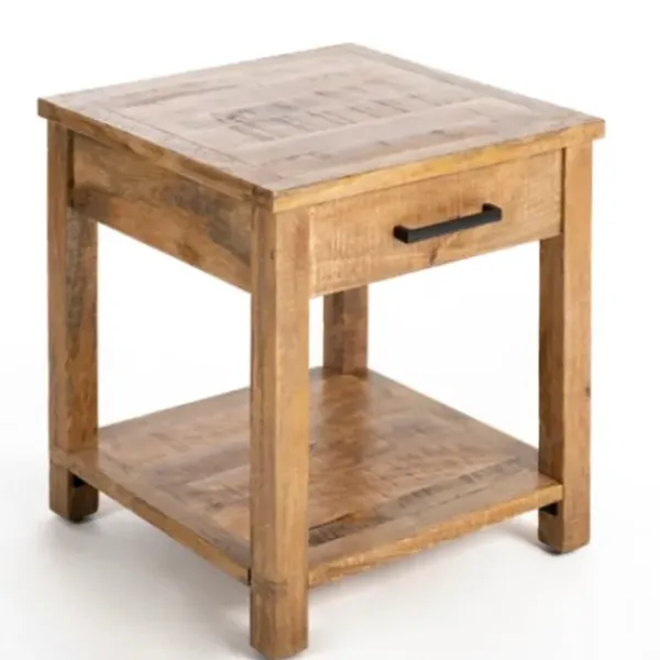Accent & End Tables-Kirkland's Home Easton Mango Wood Side Table Brown