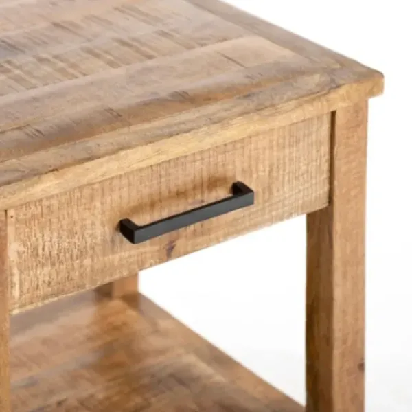 Accent & End Tables-Kirkland's Home Easton Mango Wood Side Table Brown
