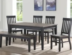 Benches & Ottomans-Kirkland's Home Ebony And Driftwood Two-Tone Bench Black
